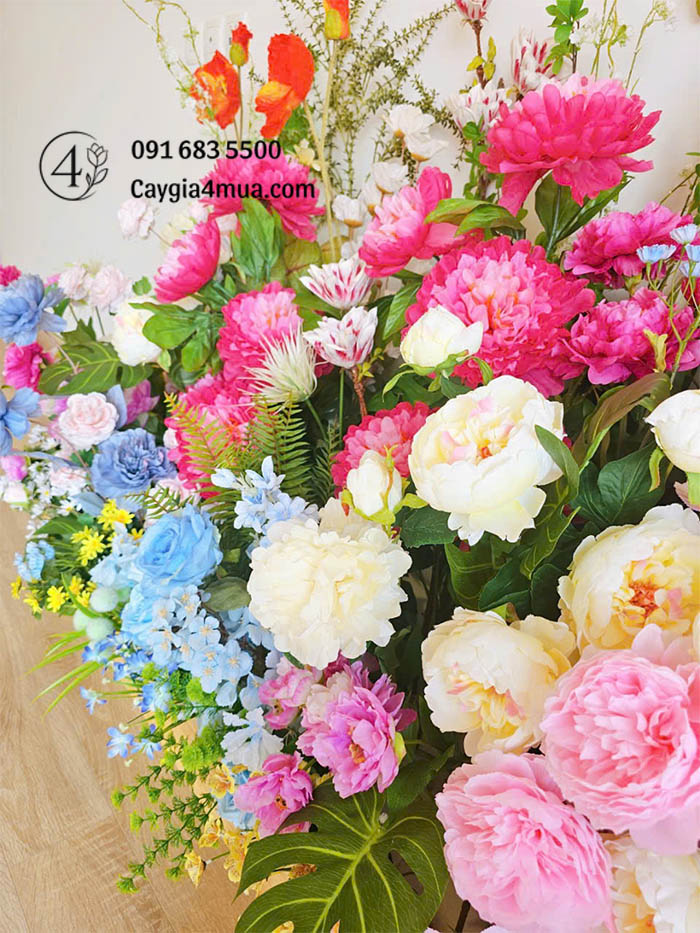 Bồn Cây Hoa Hồng Giả