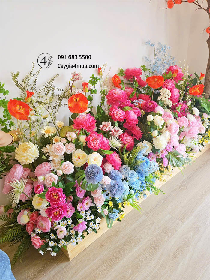 Bồn Cây Hoa Hồng Giả