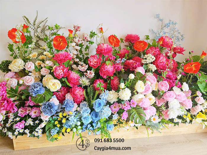 Bồn Cây Hoa Hồng Giả