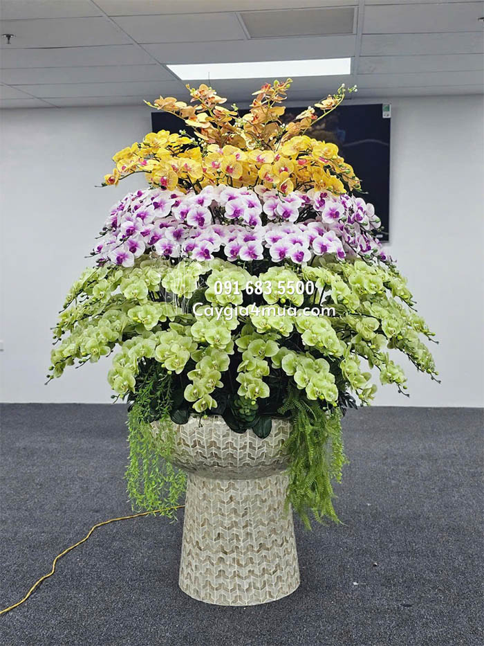 Bình Lan Hoa Hồ Điệp Giả Mix Màu