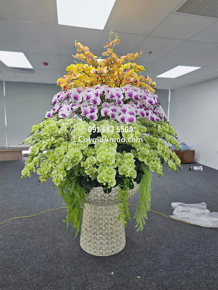 Bình Lan Hoa Hồ Điệp Giả Mix Màu