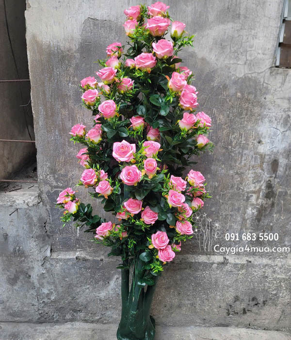 Cây Hoa Hồng Nhung Giả 