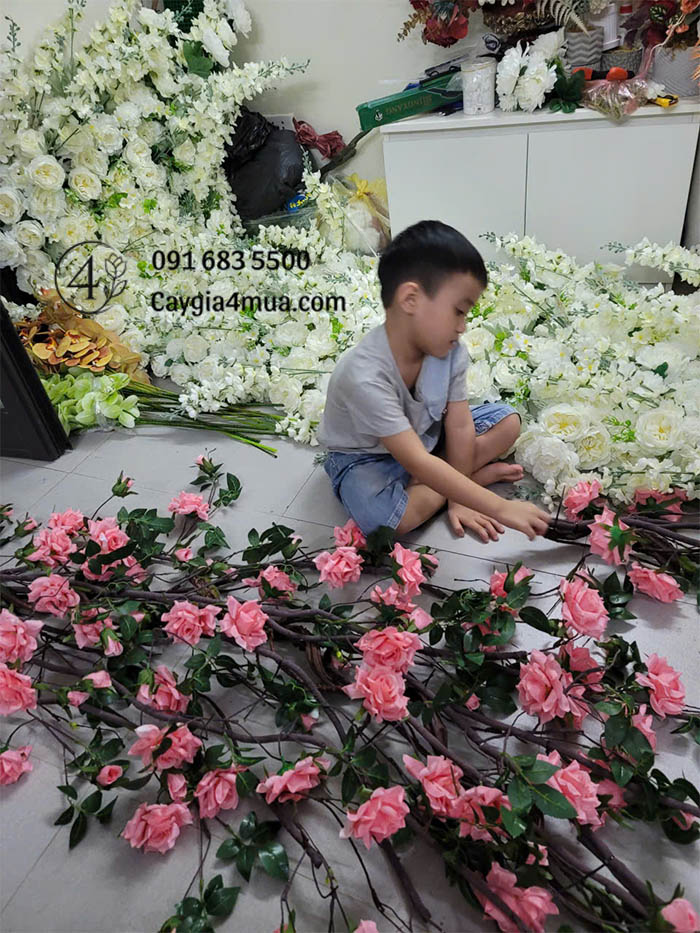 Giàn Hoa Hồng Giả Đẹp