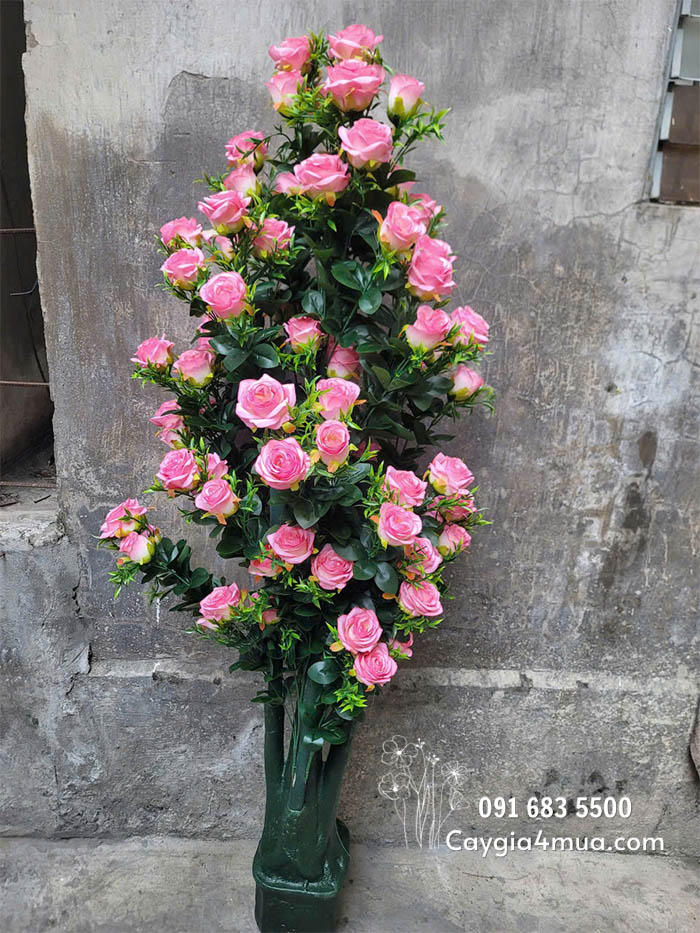 Cây Hoa Hồng Nhung Giả 