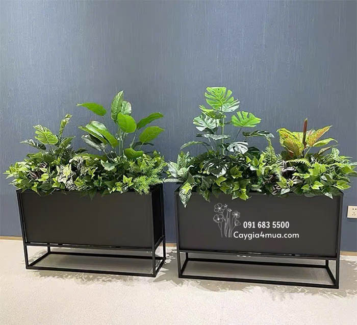 Bồn Cây Mix Hoa Nhí Giả