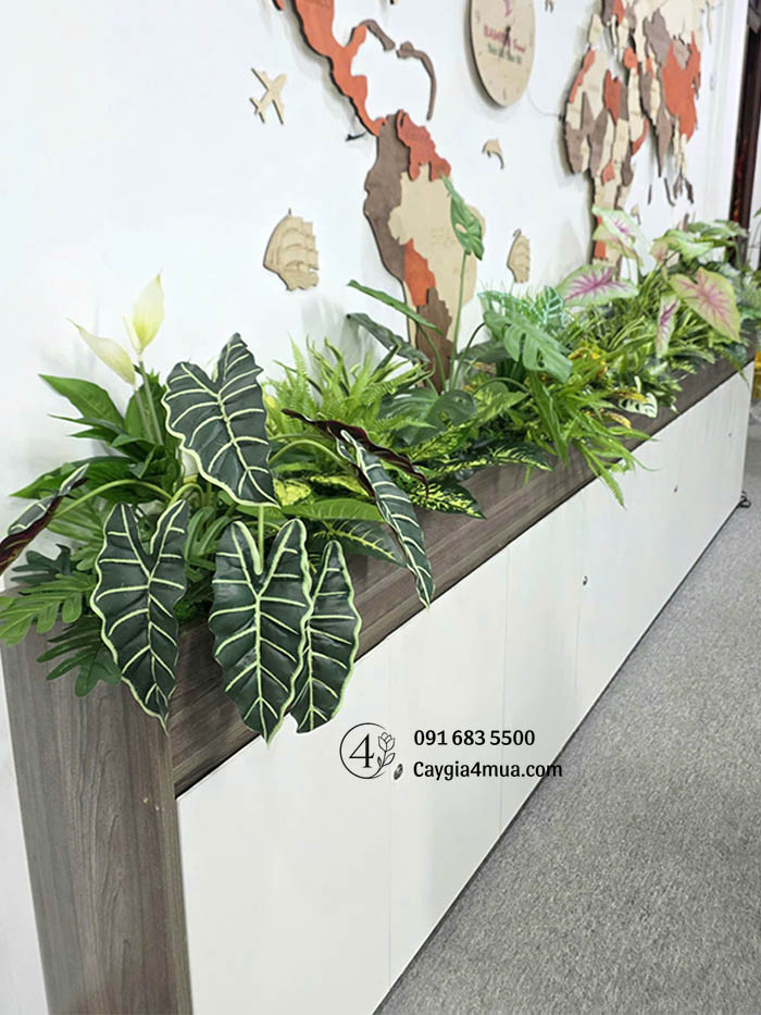 Bồn Cây Giả Văn Phòng Dài