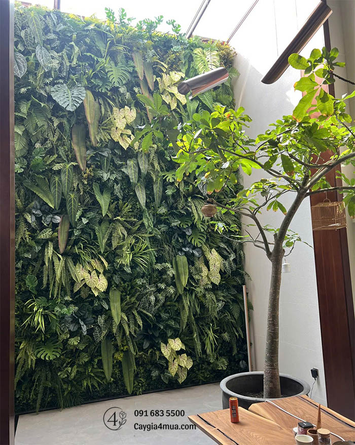 Tường Cây Giả Xanh Decor Sự Kiện