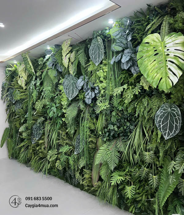 Tường Cây Giả Xanh Decor Sự Kiện
